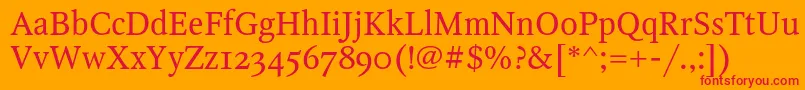 Octavaosc Font – Red Fonts on Orange Background
