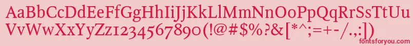 Octavaosc Font – Red Fonts on Pink Background