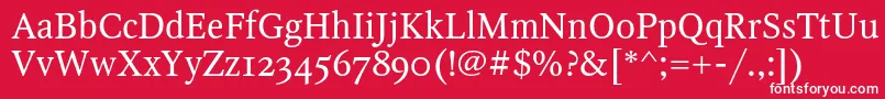 Octavaosc Font – White Fonts on Red Background