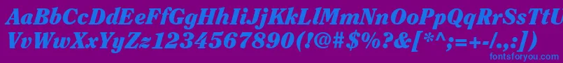 fuente ItcClearfaceLtBlackItalic – Fuentes Azules Sobre Fondo Morado