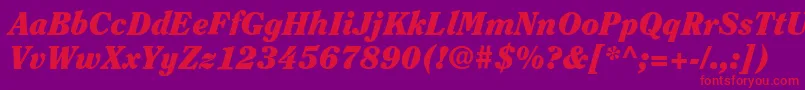 fuente ItcClearfaceLtBlackItalic – Fuentes Rojas Sobre Fondo Morado