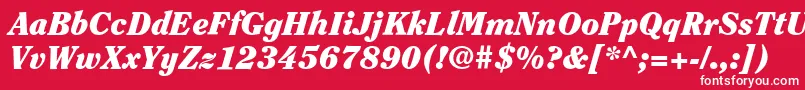 ItcClearfaceLtBlackItalic Font – White Fonts on Red Background
