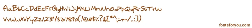 WriteItRight Font – Brown Fonts on White Background