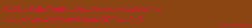 WriteItRight Font – Red Fonts on Brown Background