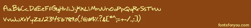 More about WriteItRight Font WriteItRight Font – Yellow Fonts on Brown Background