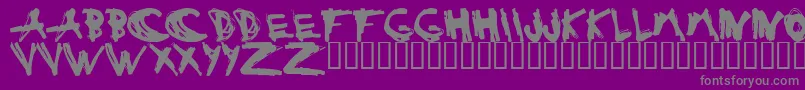 Fonte Estuh – fontes cinzas em um fundo violeta