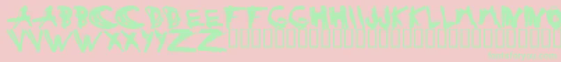 Estuh Font – Green Fonts on Pink Background