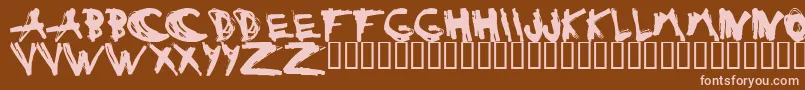 フォントEstuh – 茶色の背景にピンクのフォント
