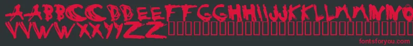 Estuh Font – Red Fonts on Black Background