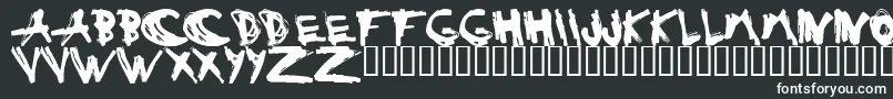 Estuh-fontti – valkoiset fontit mustalla taustalla