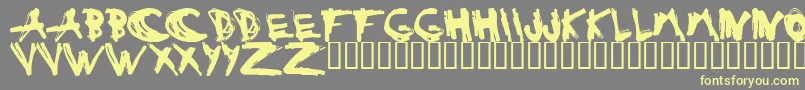 Estuh Font – Yellow Fonts on Gray Background