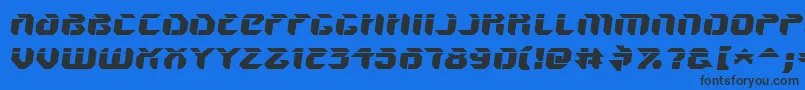 Шрифт V5amsl – чёрные шрифты на синем фоне