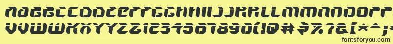 フォントV5amsl – 黒い文字の黄色い背景