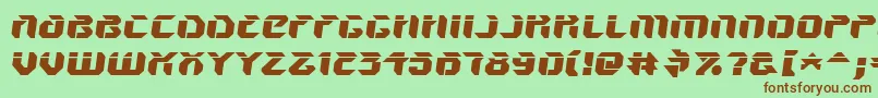 フォントV5amsl – 緑の背景に茶色のフォント