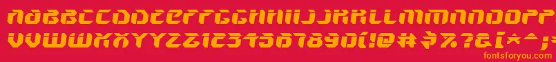 フォントV5amsl – 赤い背景にオレンジの文字