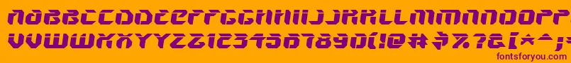 フォントV5amsl – オレンジの背景に紫のフォント