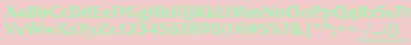 FrizQuadrataBold Font – Green Fonts on Pink Background