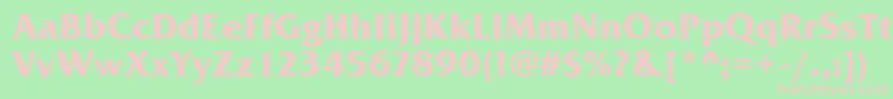 FrizQuadrataBold Font – Pink Fonts on Green Background