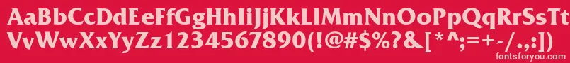 FrizQuadrataBold Font – Pink Fonts on Red Background