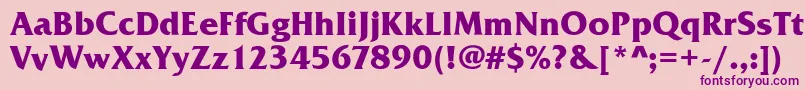 FrizQuadrataBold Font – Purple Fonts on Pink Background