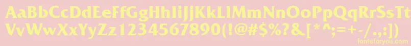 FrizQuadrataBold Font – Yellow Fonts on Pink Background