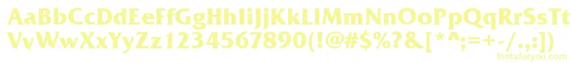 FrizQuadrataBold Font – Yellow Fonts on White Background