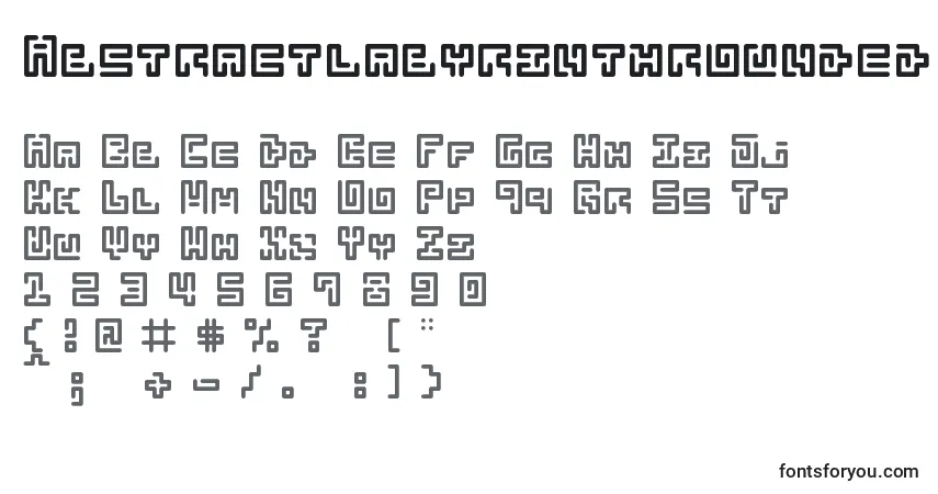 A fonte Abstractlabyrinthrounded (108363) – alfabeto, números, caracteres especiais