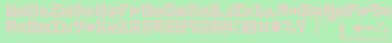 Abstractlabyrinthrounded Font – Pink Fonts on Green Background