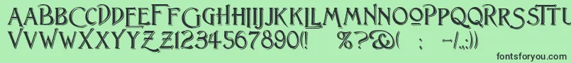 Saiba mais sobre a fonte LightfootShadowed Fonte LightfootShadowed – fontes pretas em um fundo verde