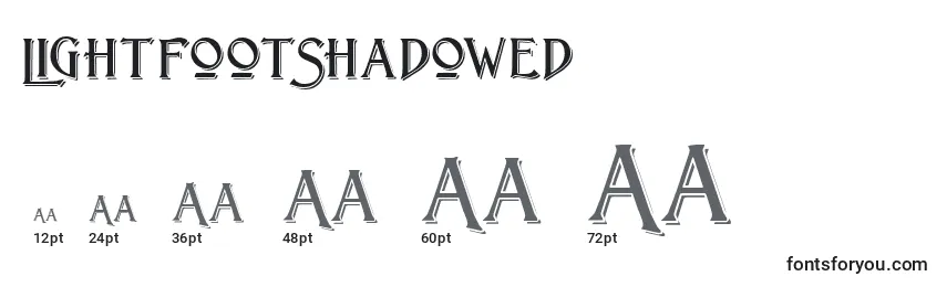 LightfootShadowed Font Sizes