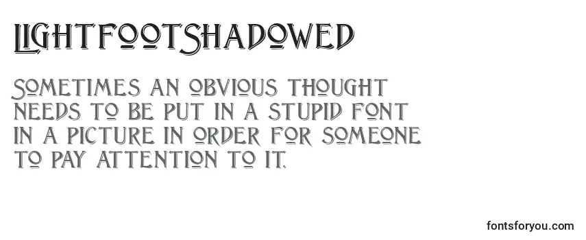 Überblick über die Schriftart LightfootShadowed