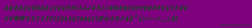 Earthshakeboldital Font – Black Fonts on Purple Background