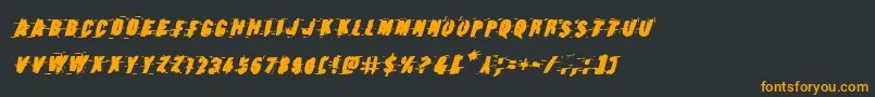 Earthshakeboldital Font – Orange Fonts on Black Background