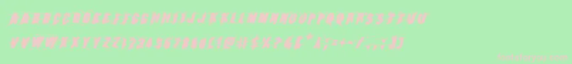 Earthshakeboldital Font – Pink Fonts on Green Background