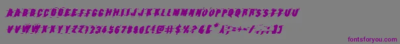 Earthshakeboldital Font – Purple Fonts on Gray Background