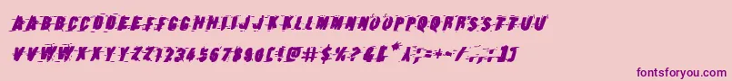 Earthshakeboldital Font – Purple Fonts on Pink Background