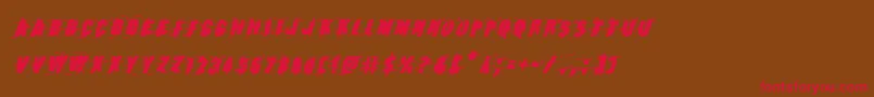 Earthshakeboldital Font – Red Fonts on Brown Background