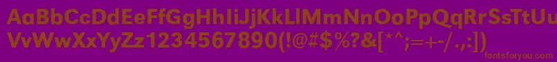 GroteskstdMedium Font – Brown Fonts on Purple Background