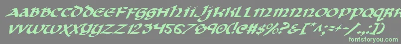 Cryv2i Font – Green Fonts on Gray Background