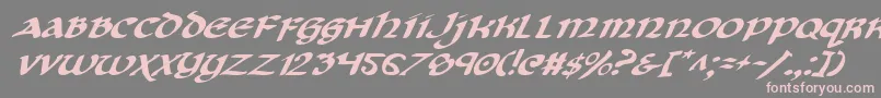 Cryv2i-Schriftart – Rosa Schriften auf grauem Hintergrund