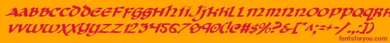 Cryv2i Font – Red Fonts on Orange Background