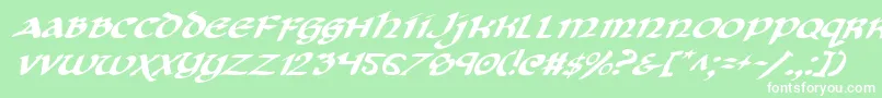 Cryv2i Font – White Fonts on Green Background