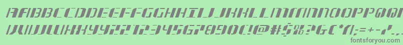 Jetwayexpandital Font – Gray Fonts on Green Background