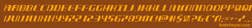 Jetwayexpandital Font – Orange Fonts on Brown Background