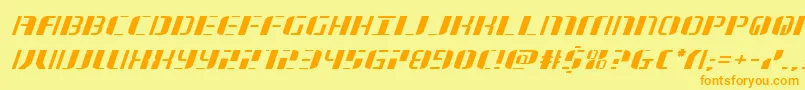 Jetwayexpandital Font – Orange Fonts on Yellow Background