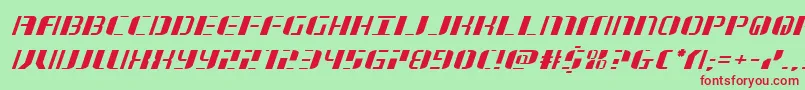 Jetwayexpandital Font – Red Fonts on Green Background