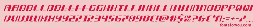 Jetwayexpandital Font – Red Fonts on Pink Background