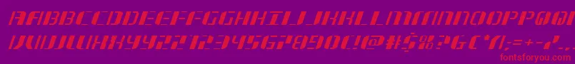 Jetwayexpandital Font – Red Fonts on Purple Background