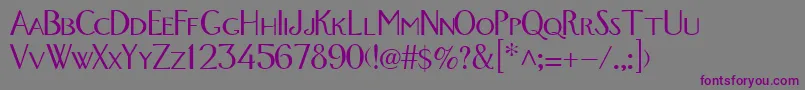 GetMeADoctor2-Schriftart – Violette Schriften auf grauem Hintergrund