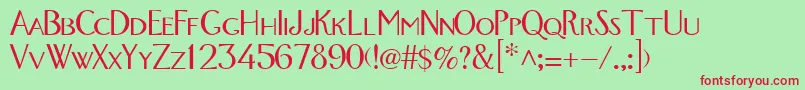 GetMeADoctor2 Font – Red Fonts on Green Background